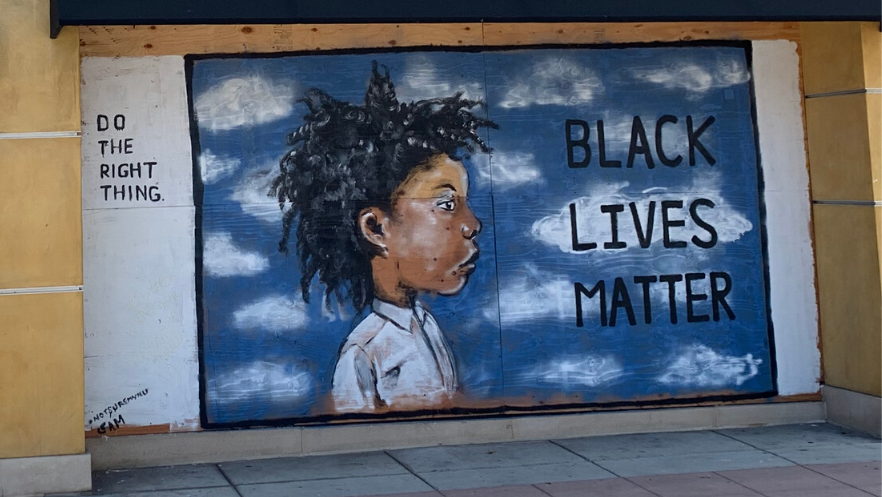 Black Lives Matter street art in Los Angeles